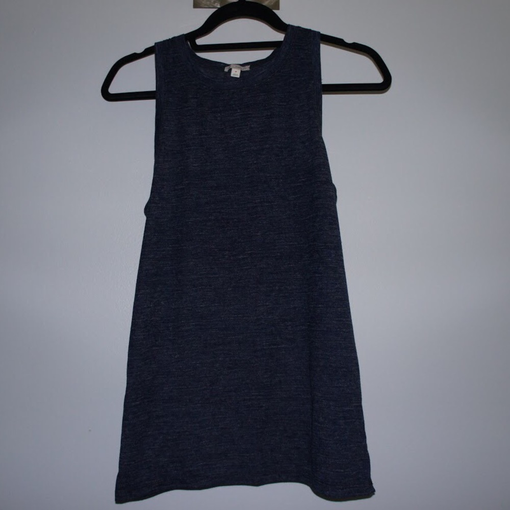 GAP Plain Navy Blue Tank Top